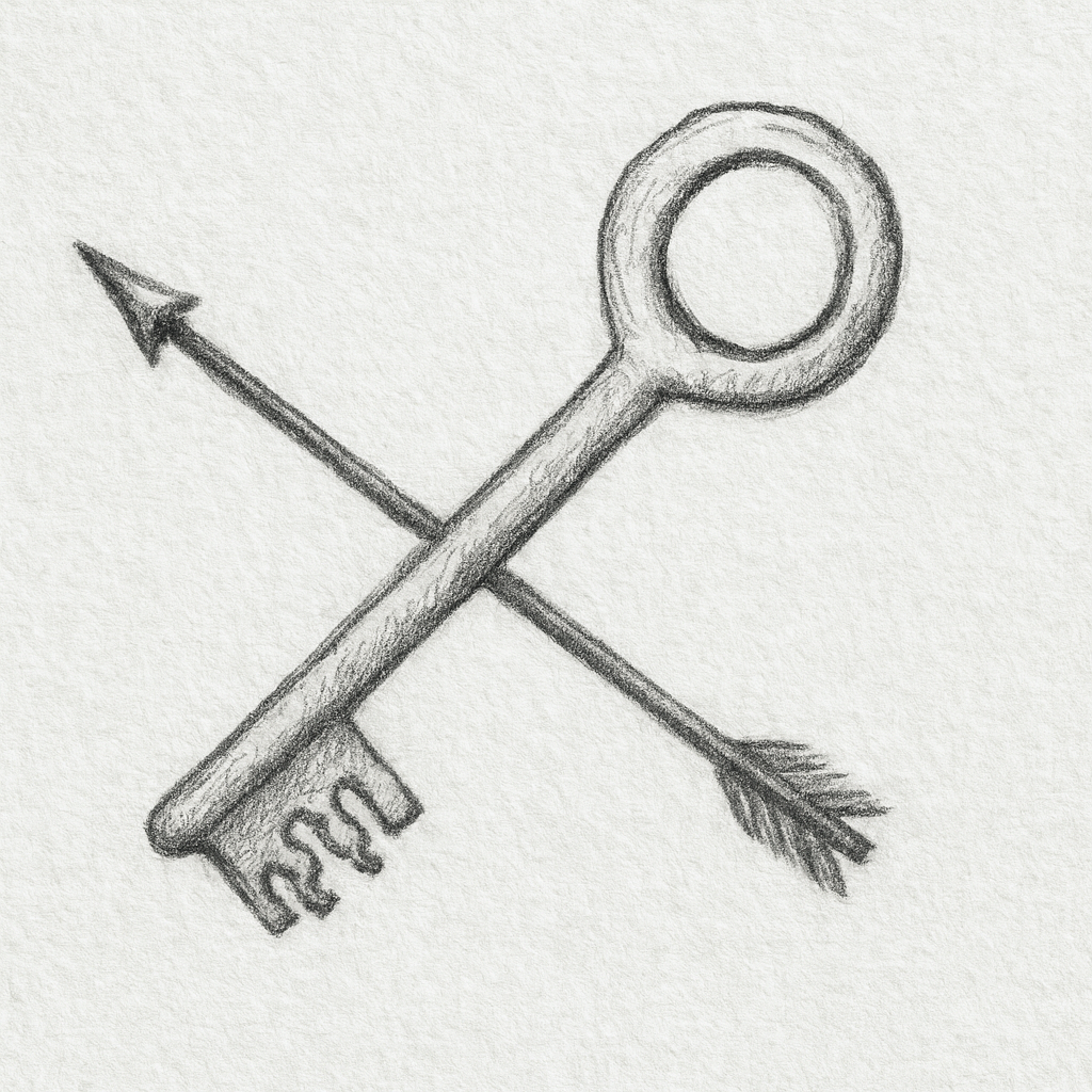 Prison Tattoo Symbols — Cards, Saber, Bayonet, Barbed Wire, Bear, Arrow and Key
