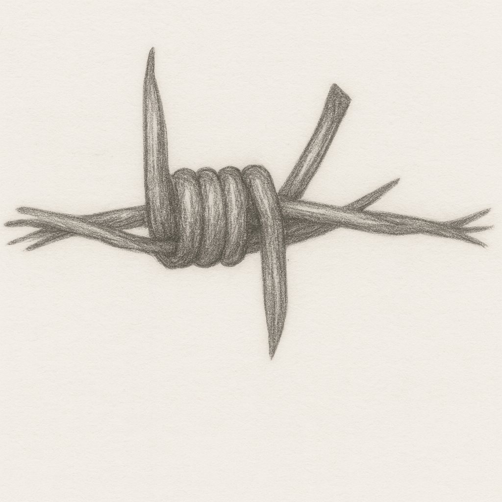 Prison Tattoo Symbols — Cards, Saber, Bayonet, Barbed Wire, Bear, Arrow and Key